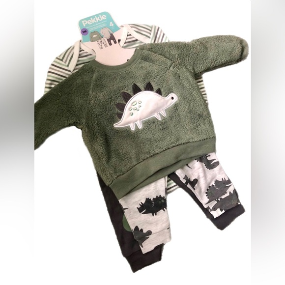 4 pieces set • Pekkle• Baby clothing • 3 months • Dinosaurs - Picture 1 of 5
